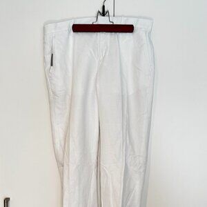 Perry Ellis Linen Pant - 34x34 - White